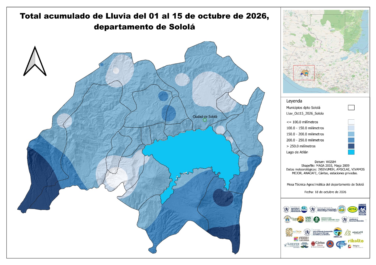Mapa de lluvia acumulada de octubre de 2026